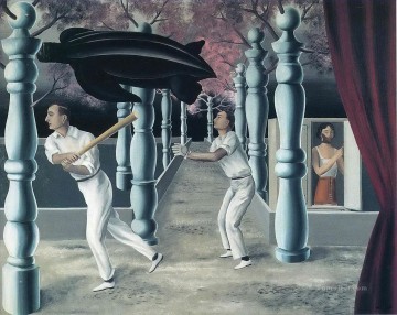 El jugador secreto 1927 Surrealismo. Pinturas al óleo